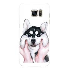 Чехлы с собаками для Samsung Galaxy S7 Еdge / G935 (VPrint) (Довольный Хаски)