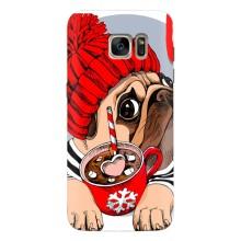 Чехлы с собаками для Samsung Galaxy S7 Еdge / G935 (VPrint) (Собачка в шапке)
