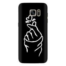 Чохол (Знак сердечка) для Samsung Galaxy S7 Еdge / G935 – Сердечко на чорному