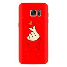 Чохол (Знак сердечка) для Samsung Galaxy S7 Еdge / G935 – Сердечко на червоному