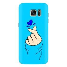 Чохол (Знак сердечка) для Samsung Galaxy S7 Еdge / G935 – Сердечко на синоьому
