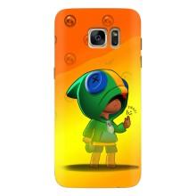 Чехол Бравл Старс для Samsung Galaxy S7 Еdge / G935 – LEON в кофте