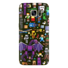 Чехол Майнкрафт на Samsung Galaxy S7 Еdge / G935 (AlphaPrint) Minecraft (Коллаж Майнкрафт)