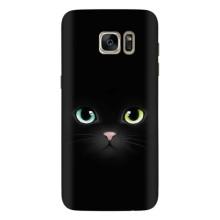 Чехол на тематику: Коты для Samsung Galaxy S7 Еdge / G935 (Черный Котик)