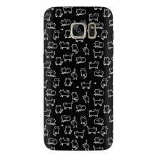 Чехол на тематику: Коты для Samsung Galaxy S7 Еdge / G935 (Котики на черном)