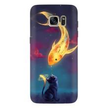 Чехол на тематику: Коты для Samsung Galaxy S7 Еdge / G935 (Встреча)