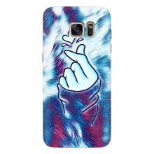 Чехол с принтом для Samsung Galaxy S7 Еdge / G935 (AlphaPrint - Знак сердечка) – Радужное сердце