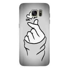 Чехол с принтом для Samsung Galaxy S7 Еdge / G935 (AlphaPrint - Знак сердечка) – Значок Love