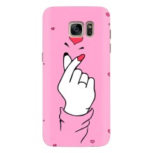 Чехол с принтом для Samsung Galaxy S7 Еdge / G935 (AlphaPrint - Знак сердечка) – Знак Love