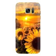 Чехол с Цветами для Samsung Galaxy S7 Еdge / G935 – поле подсолнухов