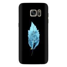 Чехол с картинками на черном фоне для Samsung Galaxy S7 Еdge / G935 – Листочек