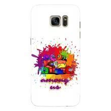 Чехол Амонг Ас для Samsung Galaxy S7 Еdge / G935 (AlphaPrint) (Яркий АмонгАс)