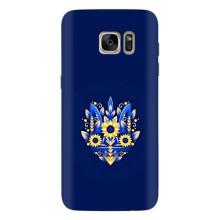 Чохол з картинкою (Патріотичний ГЕРБ) на Samsung Galaxy S7 Еdge / G935 (Герб в квітах)