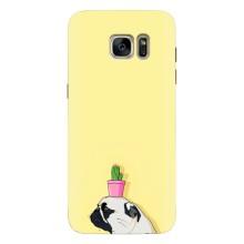 Бампер для Samsung Galaxy S7 Еdge / G935 с картинкой "Песики" (Кактус на голове)