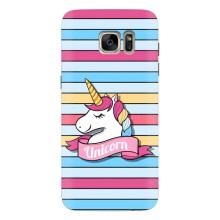 Чехол для Самсунг С7 Едж, Г935 - (Единорожки - Новинки) (AlphaPrint) (Unicorn)