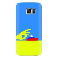 Чехол с принтом (Русский корабль...) для Самсунг С7 Едж, Г935 (AlphaPrint) – Щелбан кораблю
