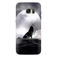 Чехол с Волком на Samsung Galaxy S7 Еdge / G935 – Волк и луна