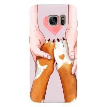 Чехол (ТПУ) Милые собачки для Samsung Galaxy S7 Еdge / G935 (Любовь к собакам)