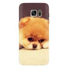 Чехол (ТПУ) Милые собачки для Samsung Galaxy S7 Еdge / G935 (Померанский шпиц)