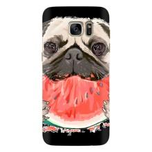 Чехол (ТПУ) Милые собачки для Samsung Galaxy S7 Еdge / G935 (Смешной Мопс)