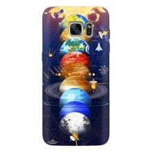 Чехол (ТПУ) с планетами на Samsung Galaxy S7 Еdge / G935 – Арт планети