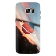 Чехол (ТПУ) с планетами на Samsung Galaxy S7 Еdge / G935 – Сатурн