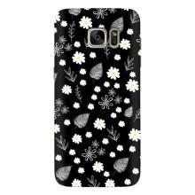 Чехлы с тематикой "ЦВЕТЫ" на Samsung Galaxy S7 Еdge / G935 (цветение на чорном)