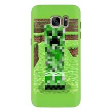 Чехлы для Samsung Galaxy S7 Еdge / G935 (Персонажи Майн Крафт) (Крипер 2)