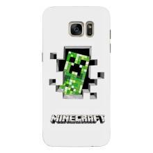 Чехлы для Samsung Galaxy S7 Еdge / G935 (Персонажи Майн Крафт) (Крипер)