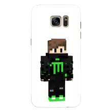 Чехлы для Samsung Galaxy S7 Еdge / G935 (Персонажи Майн Крафт) (Зеленый мальчик)