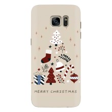 Рождественские Чехлы для Samsung Galaxy S7 Еdge / G935 (VPrint) (Merry Christmas)