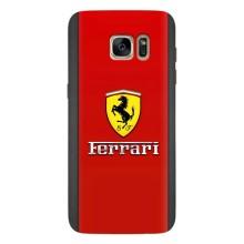 Силиконовый бампер с картинкой машины на Samsung Galaxy S7 Еdge / G935 – Ferrari Logo