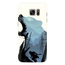 Силиконовый бампер с картинкой животных для Samsung Galaxy S7 Еdge / G935 – Медведь и лес