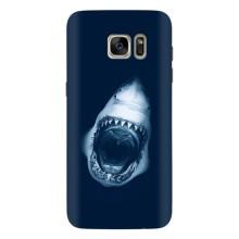 Силиконовый бампер с картинкой животных для Samsung Galaxy S7 Еdge / G935 – Пасть Акулы