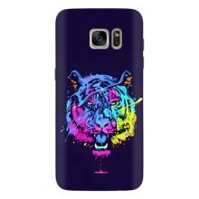 Силиконовый бампер с картинкой животных для Samsung Galaxy S7 Еdge / G935 – Тигр-Арт