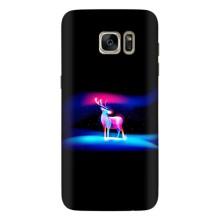 Силиконовый бампер с картинкой животных для Samsung Galaxy S7 Еdge / G935 – Яркий олень