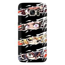 Силиконовые чехлы с глазами Anime для Гелекси С7 Едж – Глаза на чорном