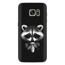 Силиконовый Чехол с Енотами на Samsung Galaxy S7 Еdge / G935 – С кофем
