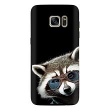 Силиконовый Чехол с Енотами на Samsung Galaxy S7 Еdge / G935 – Стильный Енот