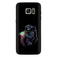 Силиконовый Чехол с принтом "Космонавты" на Samsung Galaxy S7 Еdge / G935 – В руках земля