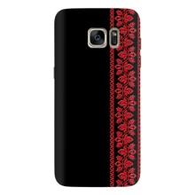 Силиконовый Чехол на Samsung Galaxy S7 Еdge / G935 (Красная Вышиванка)