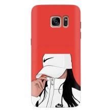Силиконовый Чехол на Samsung Galaxy S7 Еdge / G935 с картинкой Стильных Девушек – Девушка Nike