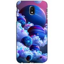 Чехлы КОСМОС для Samsung Galaxy J3 2017 (J330FN европейская версия) – Синие планеты
