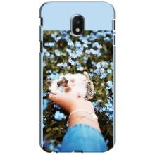 Чехлы с изображением разных животных для Samsung Galaxy J3 2017 (J330FN европейская версия) (Ежик на руках)