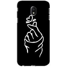 Чохол (Знак сердечка) для Samsung Galaxy J3 2017 (J330FN европейская версия) – Сердечко на чорному