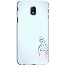 Чохол (Знак сердечка) для Samsung Galaxy J3 2017 (J330FN европейская версия) – Сердечко на блакитному
