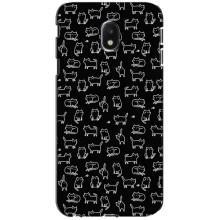 Чехол на тематику: Коты для Samsung Galaxy J3 2017 (J330FN европейская версия) – Котики на черном
