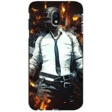 Силиконовый чехол с картинкой "Герой Pubg" на Samsung Galaxy J3 2017 (J330FN европейская версия) – Man Пубг
