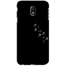 Чехол с картинками на черном фоне для Samsung Galaxy J3 2017 (J330FN европейская версия) – Ноты