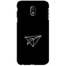 Чехол с картинками на черном фоне для Samsung Galaxy J3 2017 (J330FN европейская версия) – Самолетик